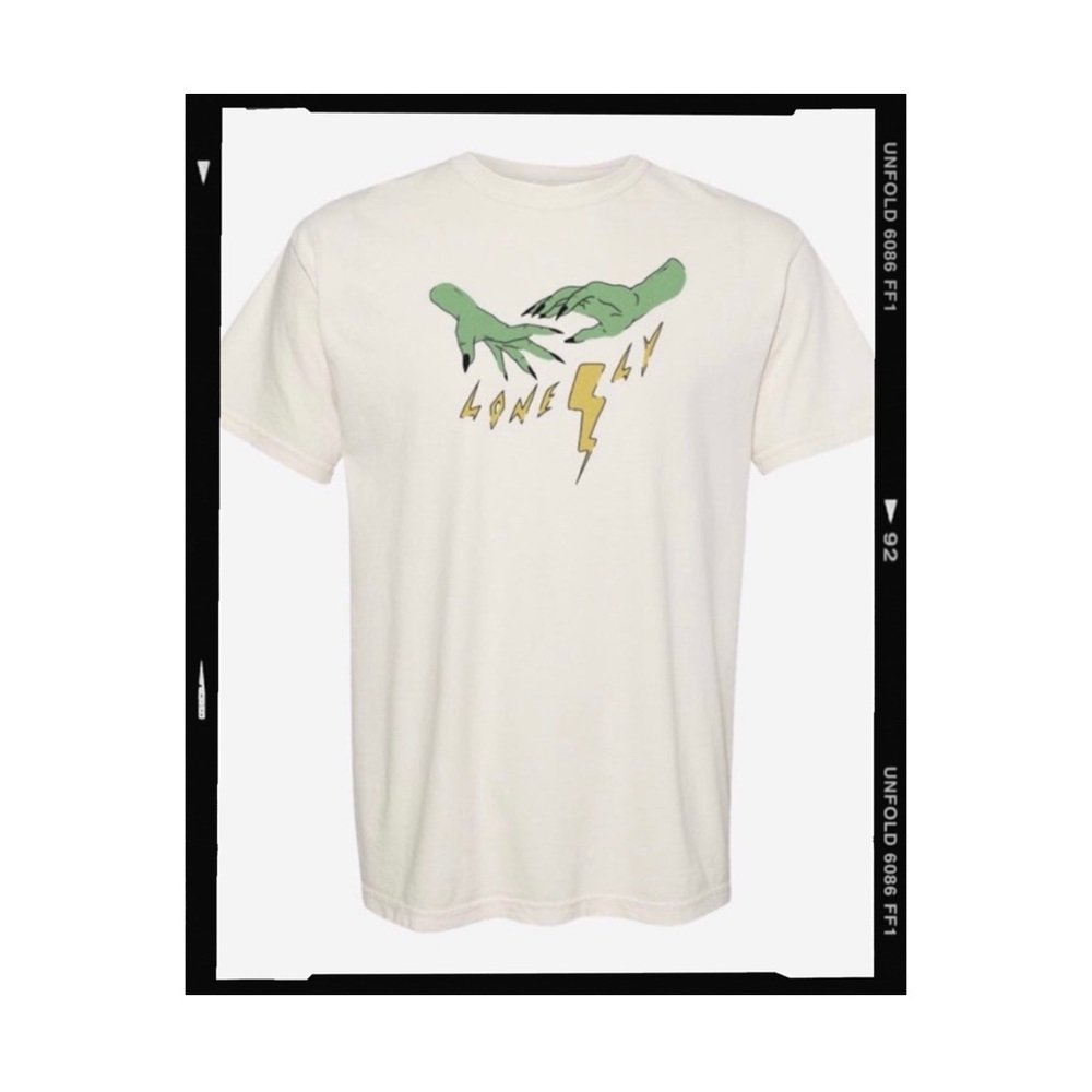 Lonely Ghost Bolts Tee in Cream